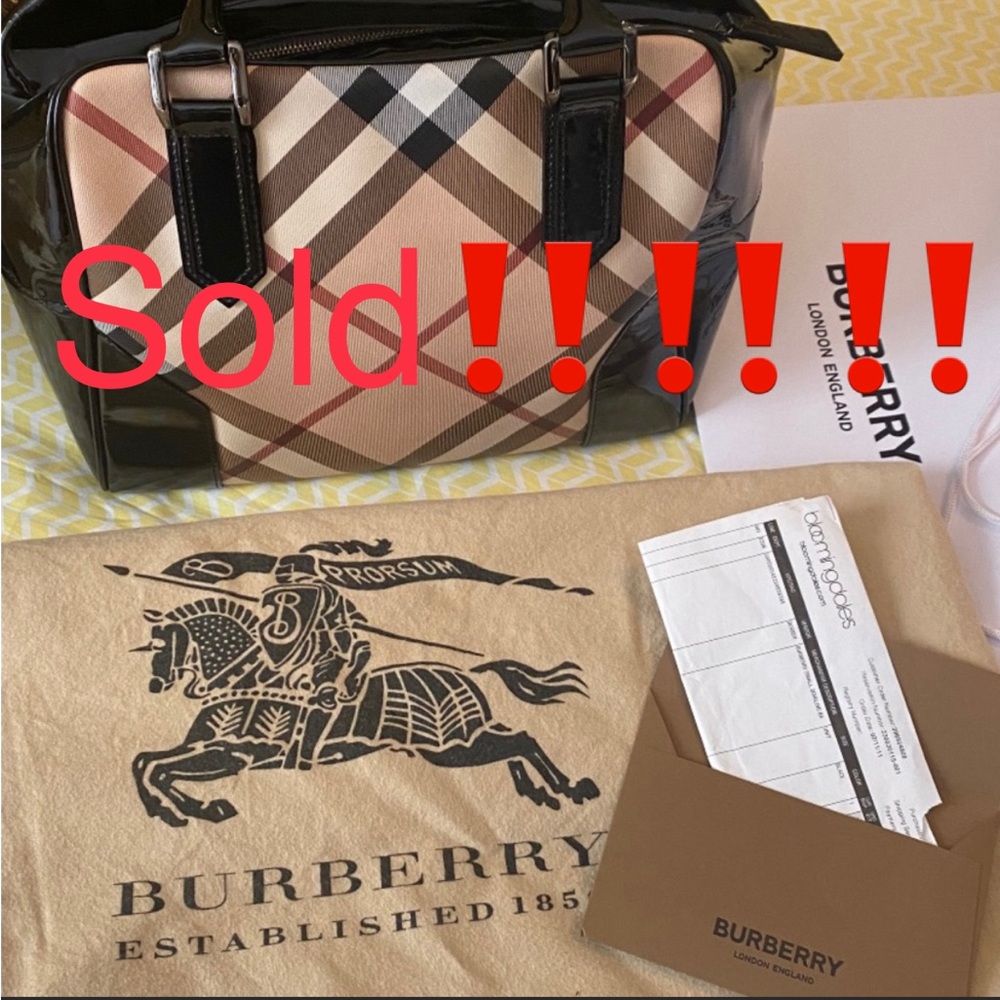 Burberry Super Nova Check Bowling Style Bag